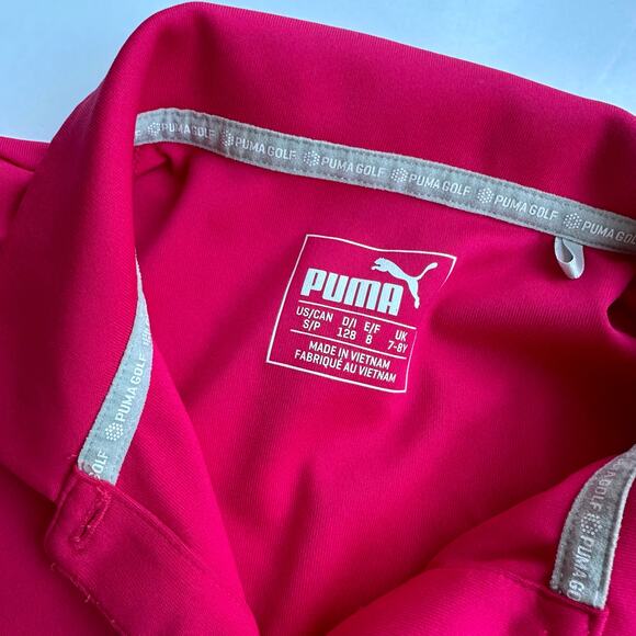 Puma Golf Polo Shirt - Pink, Size Small - Picture 3 of 4